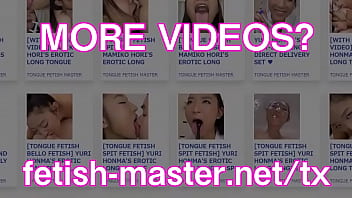 Japanese asian tongue spit fetish
