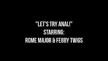 Cuming on her ass febby twigs rides rome major's massive dick
