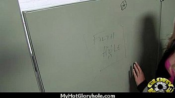 Ebony Teen Cleaning All The Cocks At Gloryhole 2 thumbnail