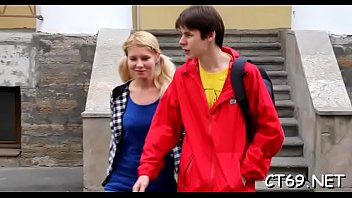 Lascivious bitch enjoys riding on top of an erected thick schlong