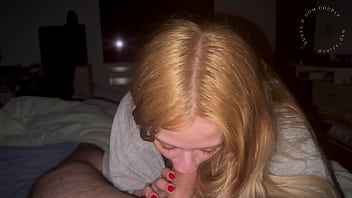 I was already in bed when my stepsister surprised me with a perfect blowjob