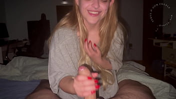 I was already in bed when my stepsister surprised me with a perfect blowjob