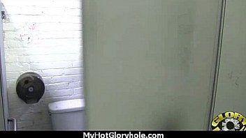 Natural cute black teen tries out gloryhole 14