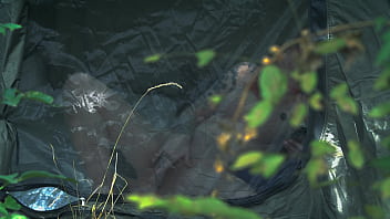 I caught step mom masturbating in our share tent—taboo fuck