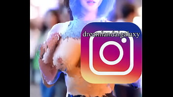 Asian girl show her tits in public