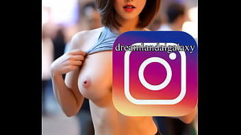 Asian girl show her tits in public