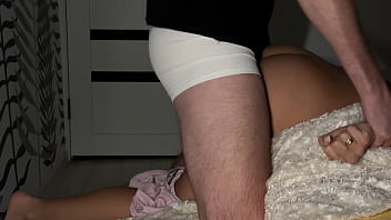 Her pussy is shocked by his penetration innocent student