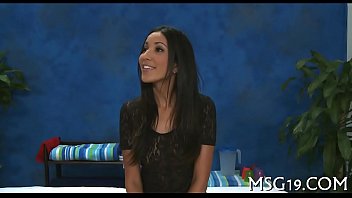 Oiled cutie rides hard boner