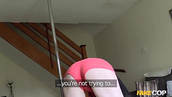 British policeman fucks a hot blonde erotic dancer in her own home fake cop