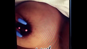 Lightskin with big tits and nipple piercings sends a sexy s