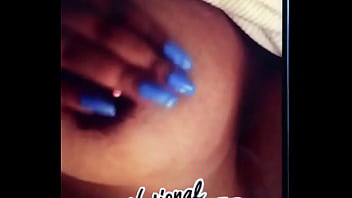 Lightskin with big tits and nipple piercings sends a sexy s