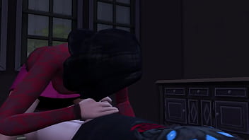 Stepson and stepmom alone in their house for a long time 3d animation