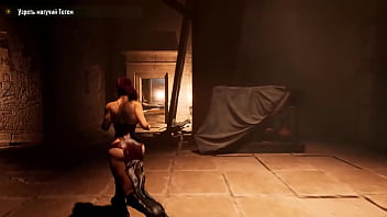 Lara solves the mystery of an ancient statue with a huge penis with her ass 3d hentai game anime