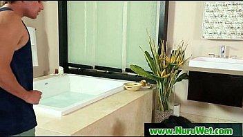 Nuru massage with sexy big tit asian masseuse 10