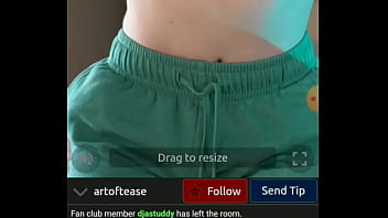 Artoftease shows boobs for her fans in the chat room