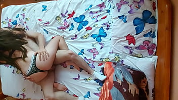 Teen couple making love top view