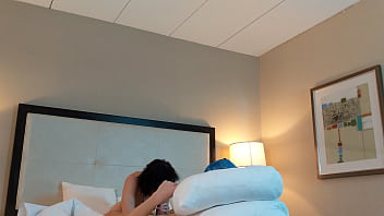 Tatted teen sucking big dick