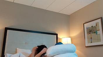 Tatted teen sucking big dick