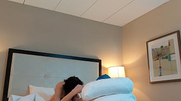 Tatted teen sucking big dick