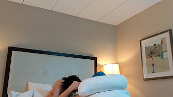 Tatted teen sucking big dick