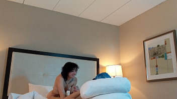 Tatted teen sucking big dick