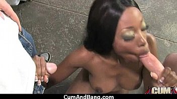Interracial slut hardcore group facial 15