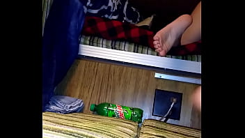 She's rubbing herself