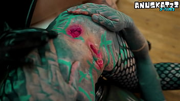 Goth lesbian latex fisting squirt fun and anal gapes