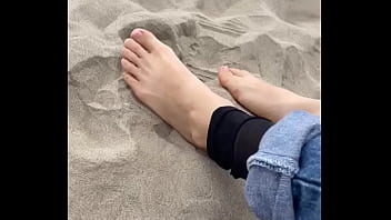 Feet on the sand pies sobre la arena