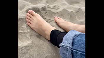 Feet on the sand pies sobre la arena