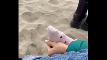 Feet on the sand pies sobre la arena