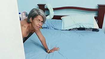 I fuck dad's friend and my stepbrother sees me and tells me to let him fuck me or he tells dad 100% spanish