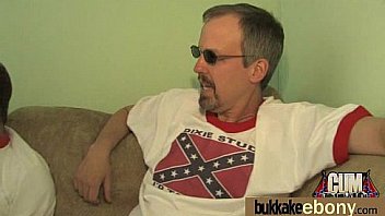 Ebony girl gang banged and covered in cum 2