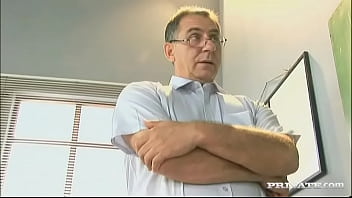 Teen student barbie white rides teachers dick before getting a facial