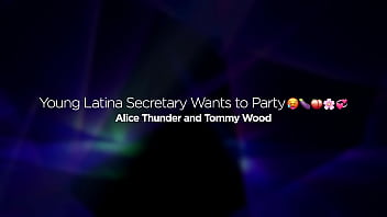 Super hot fit office slut showing of her swinger party dress alice thunder