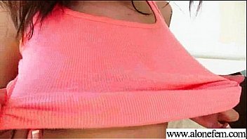 Alone cute horny girl play with stuffs to get orgasm vid 07