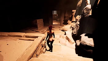 The secret statue with the huge dick woke up and started pounding lara in every hole mystery solved