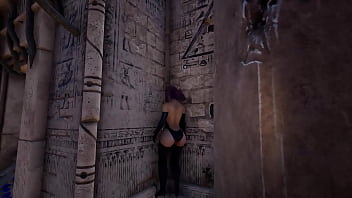 The secret statue with the huge dick woke up and started pounding lara in every hole mystery solved