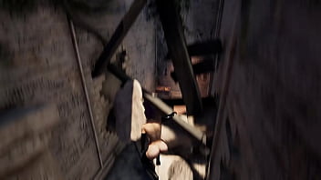 The secret statue with the huge dick woke up and started pounding lara in every hole mystery solved