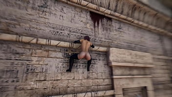 The secret statue with the huge dick woke up and started pounding lara in every hole mystery solved