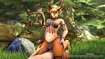 Battletite blossom montando polla mientras canta