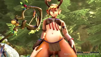 Battletite blossom montando polla mientras canta