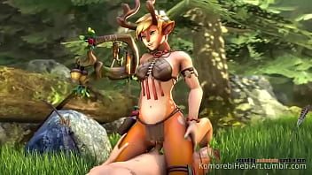 Battletite blossom montando polla mientras canta