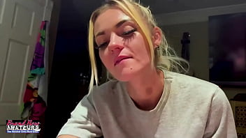 Petite mature blonde sassy rubs her nipples and deep fingers her twat