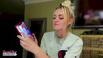 Petite mature blonde sassy rubs her nipples and deep fingers her twat