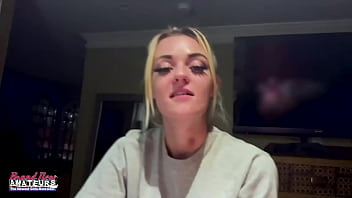 Petite mature blonde sassy rubs her nipples and deep fingers her twat