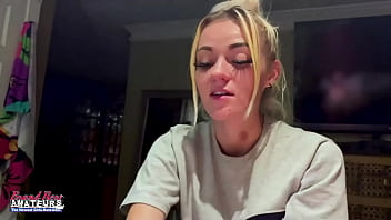 Petite mature blonde sassy rubs her nipples and deep fingers her twat