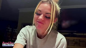 Petite mature blonde sassy rubs her nipples and deep fingers her twat