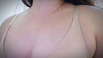 Chubby horny babe play with big tits and wet pussy