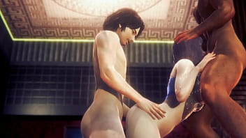 Hard threesome bitch gets exhausted